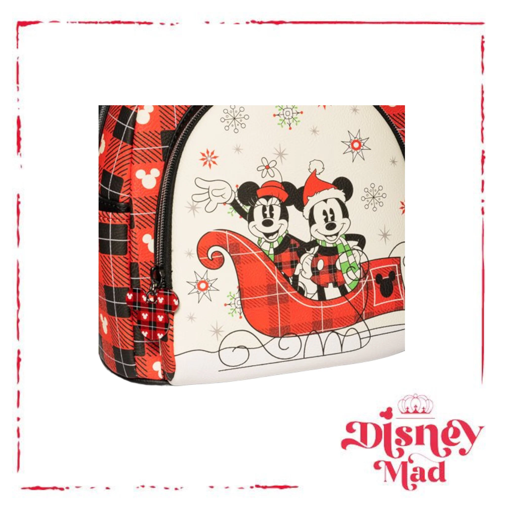 Disney Holiday Mickey Mouse and Minnie Mouse Mini-Backpack - Entertainment Earth Exclusive - Image 6