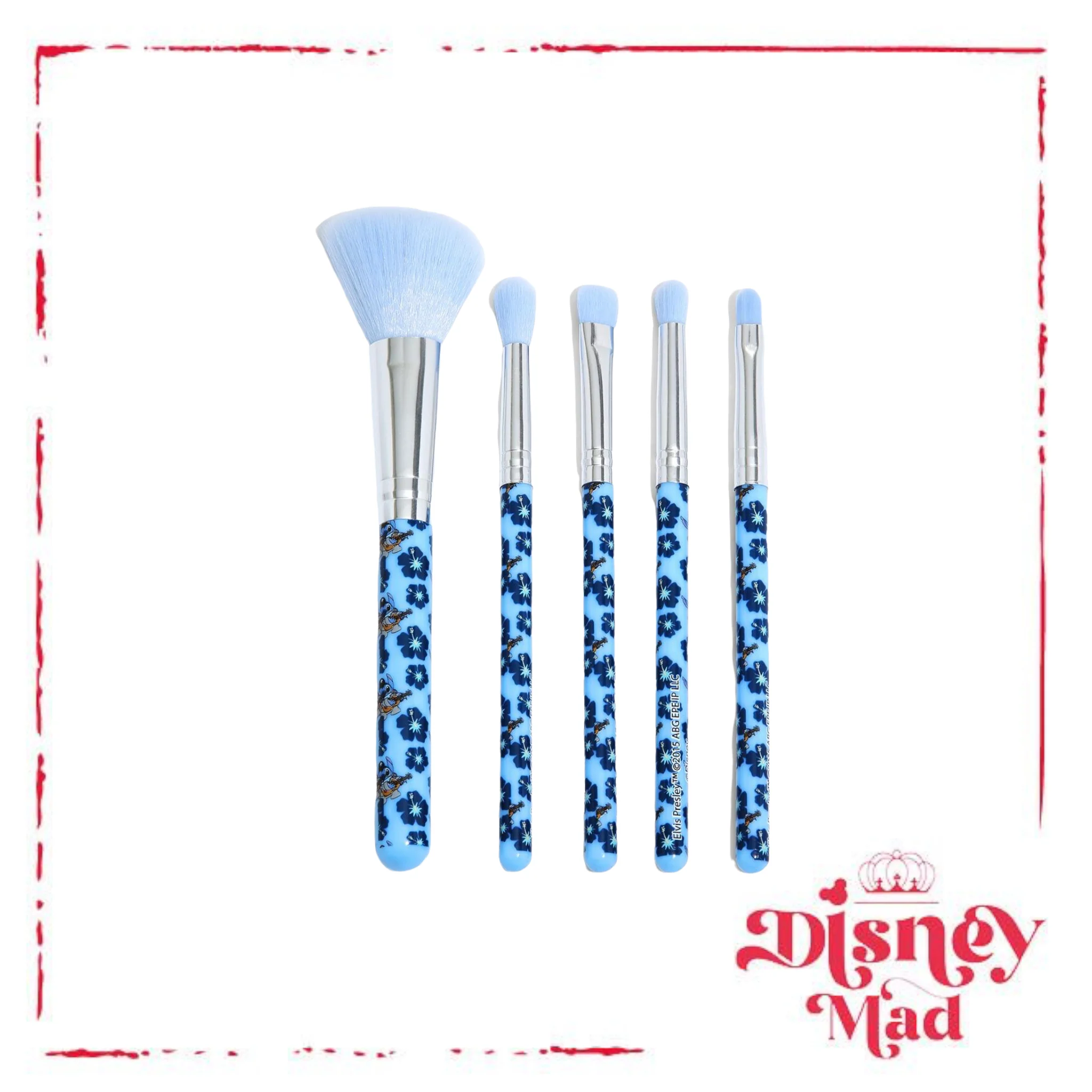 Disney Loungefly Lilo & Stitch Glitter Elvis Stitch Makeup Brush Set - Image 3