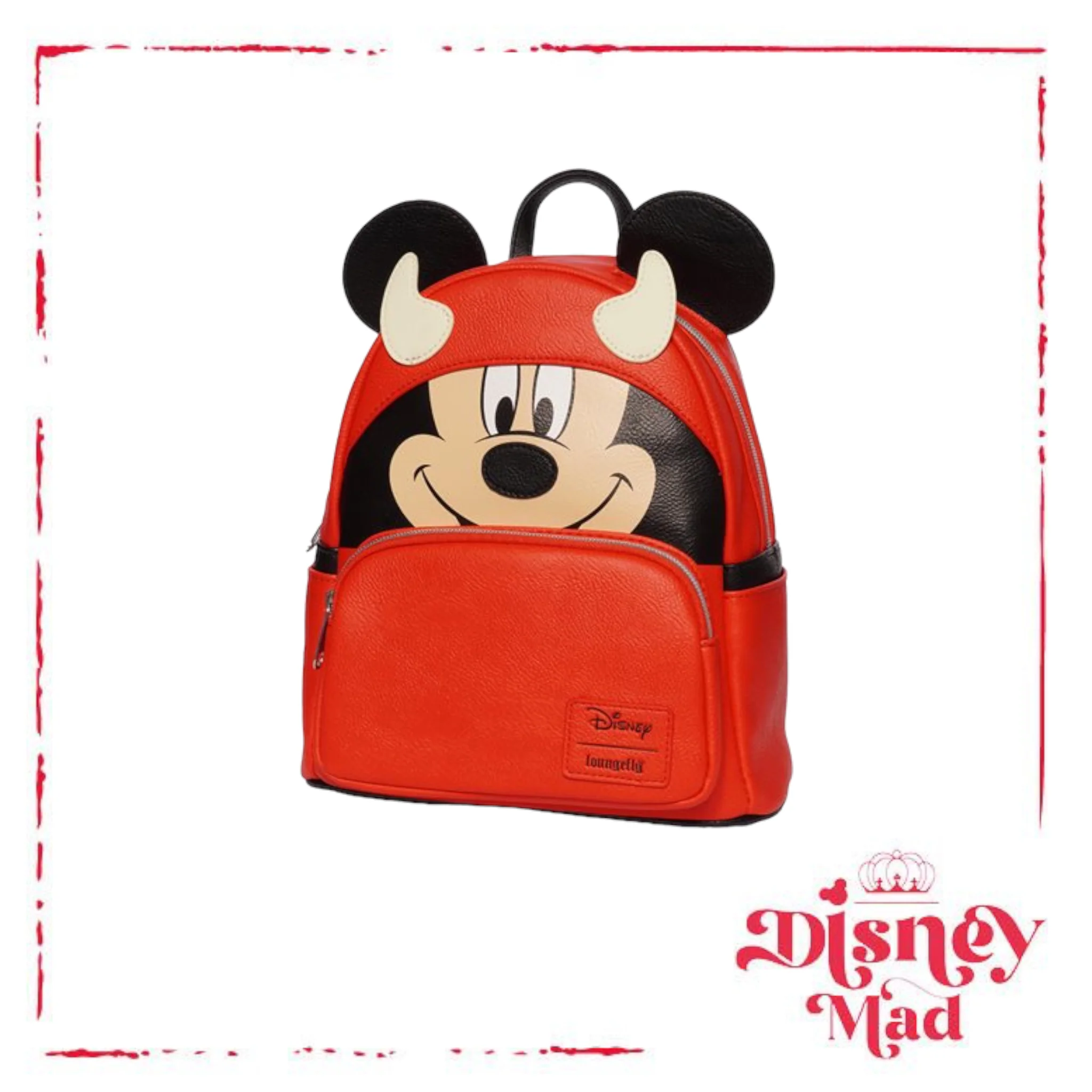 Disney Loungefly Mickey Mouse Halloween Devil Mickey Mini-Backpack - Entertainment Earth Exclusive - Image 3