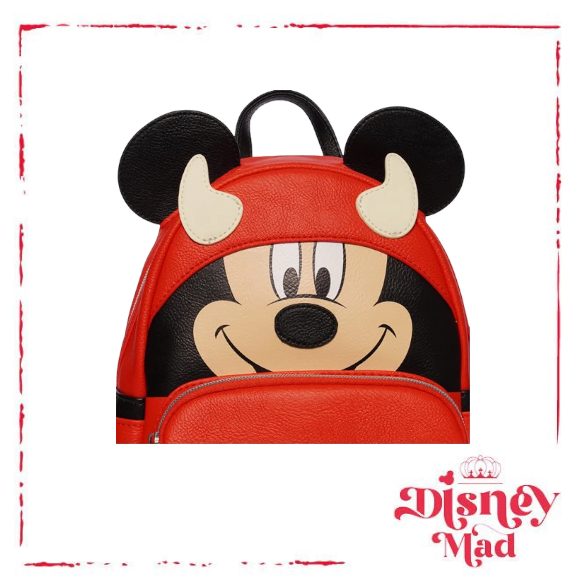 Disney Loungefly Mickey Mouse Halloween Devil Mickey Mini-Backpack - Entertainment Earth Exclusive - Image 6