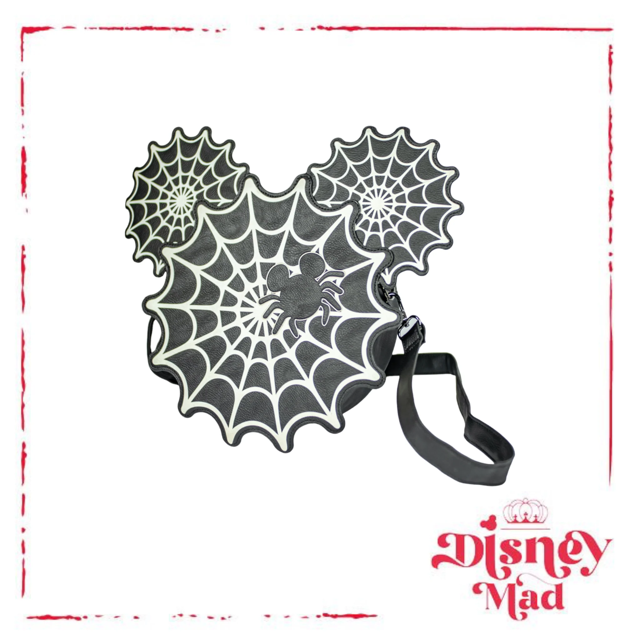 Disney Loungefly Mickey Mouse Spiderweb Mickey Glow in the Dark Crossbody – Entertainment Earth Exclusive - Image 3