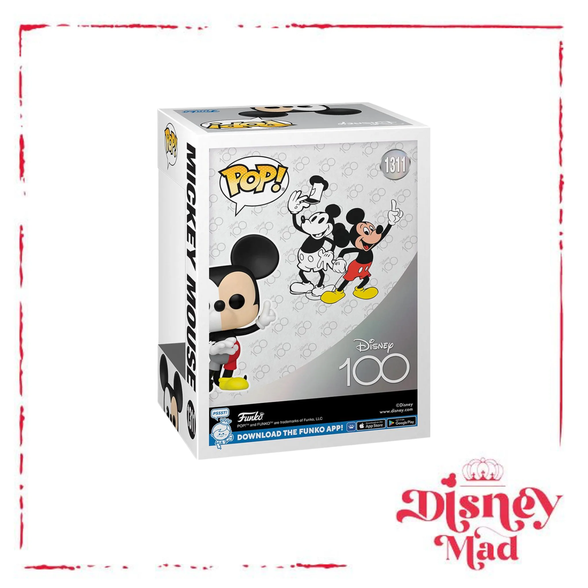Funko Disney100 Pop! Mickey Mouse Vinyl Figure Hot Topic Exclusive - Image 3
