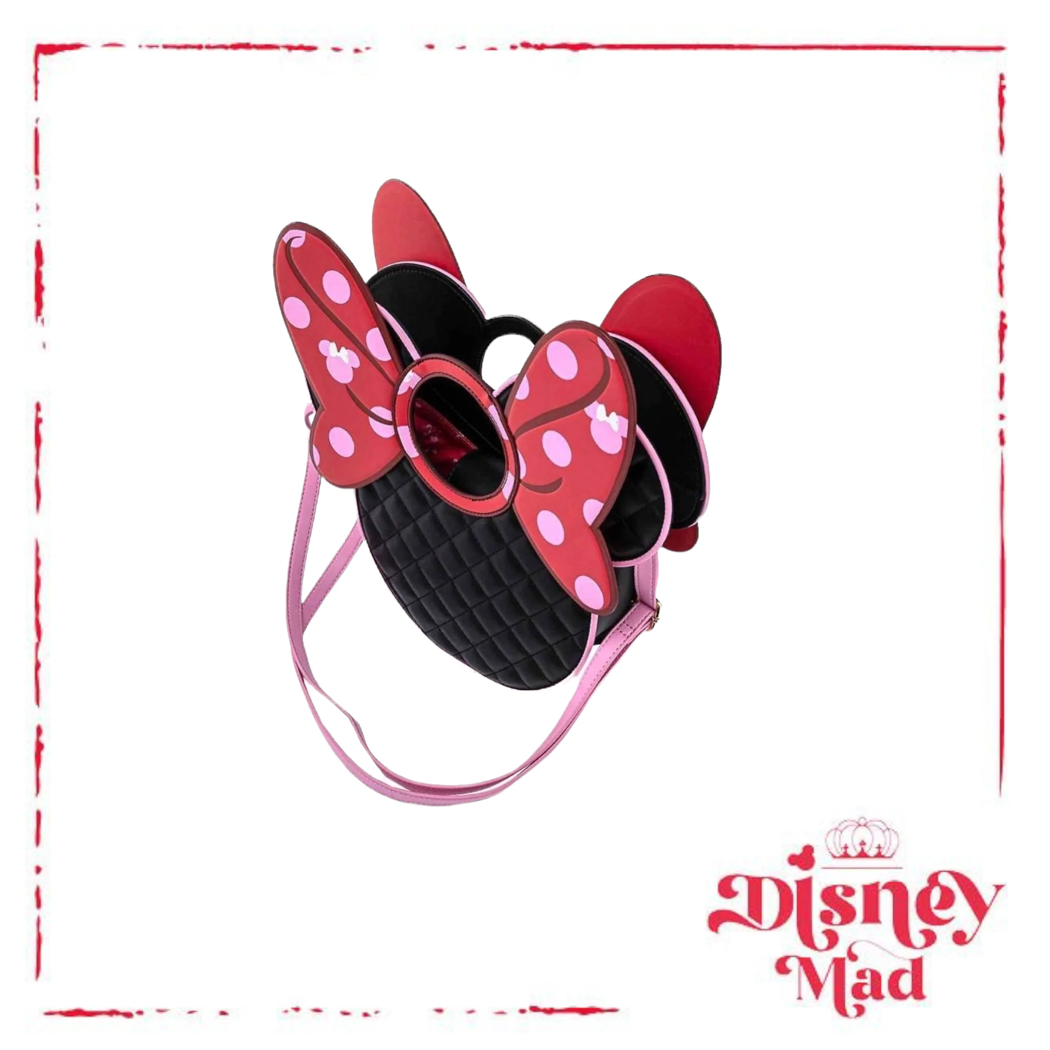 Loungefly Disney Minnie Mouse AOP Bow Diecut Handbag - Image 3