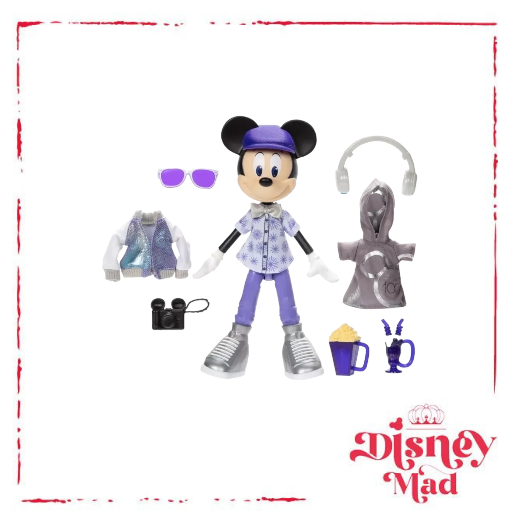 Mickey Mouse Platinum Celebration Doll and Accessories Set – Disney100 * Box Damage - Image 5