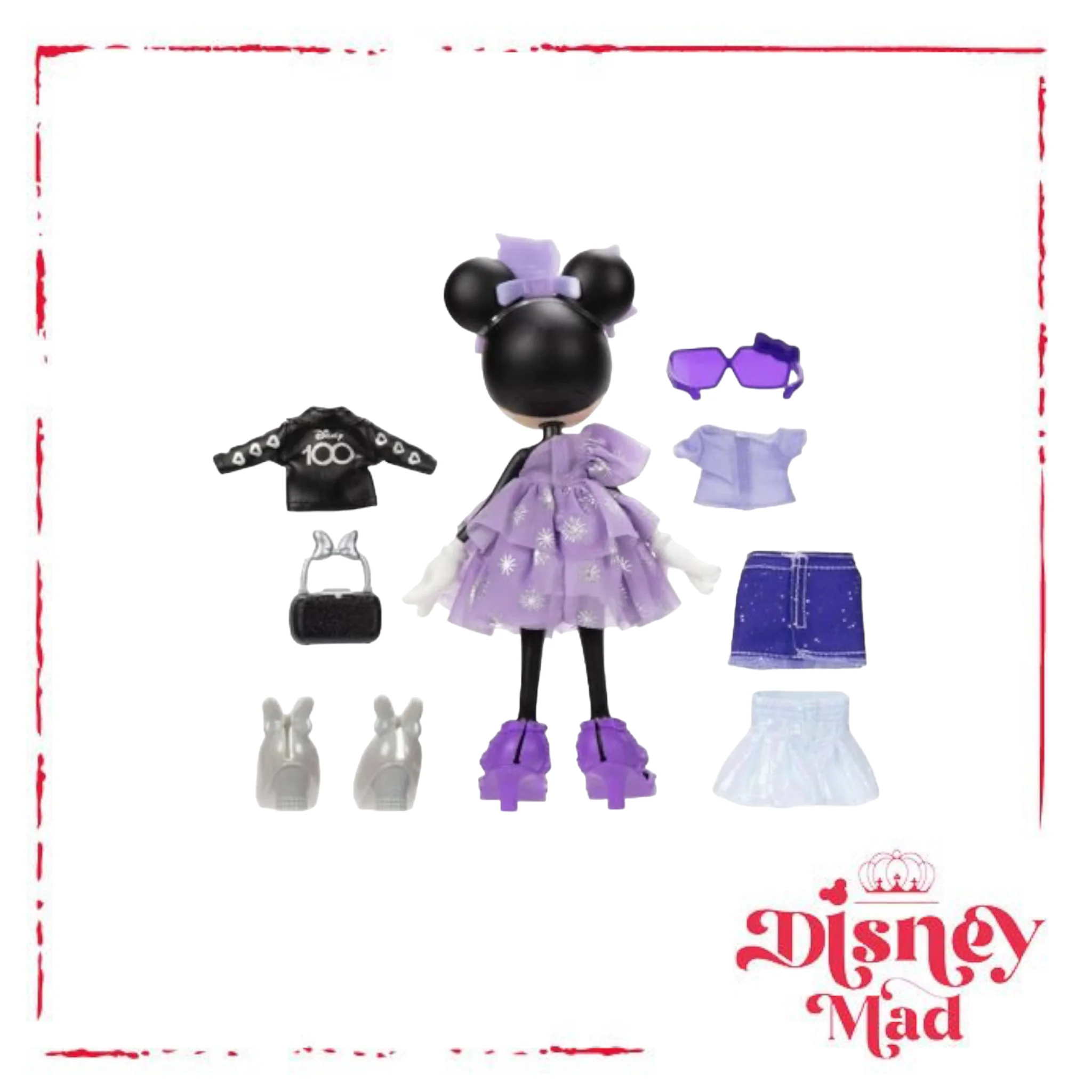 Minnie Mouse Platinum Celebration Doll and Accessories Set – Disney100 - Image 3