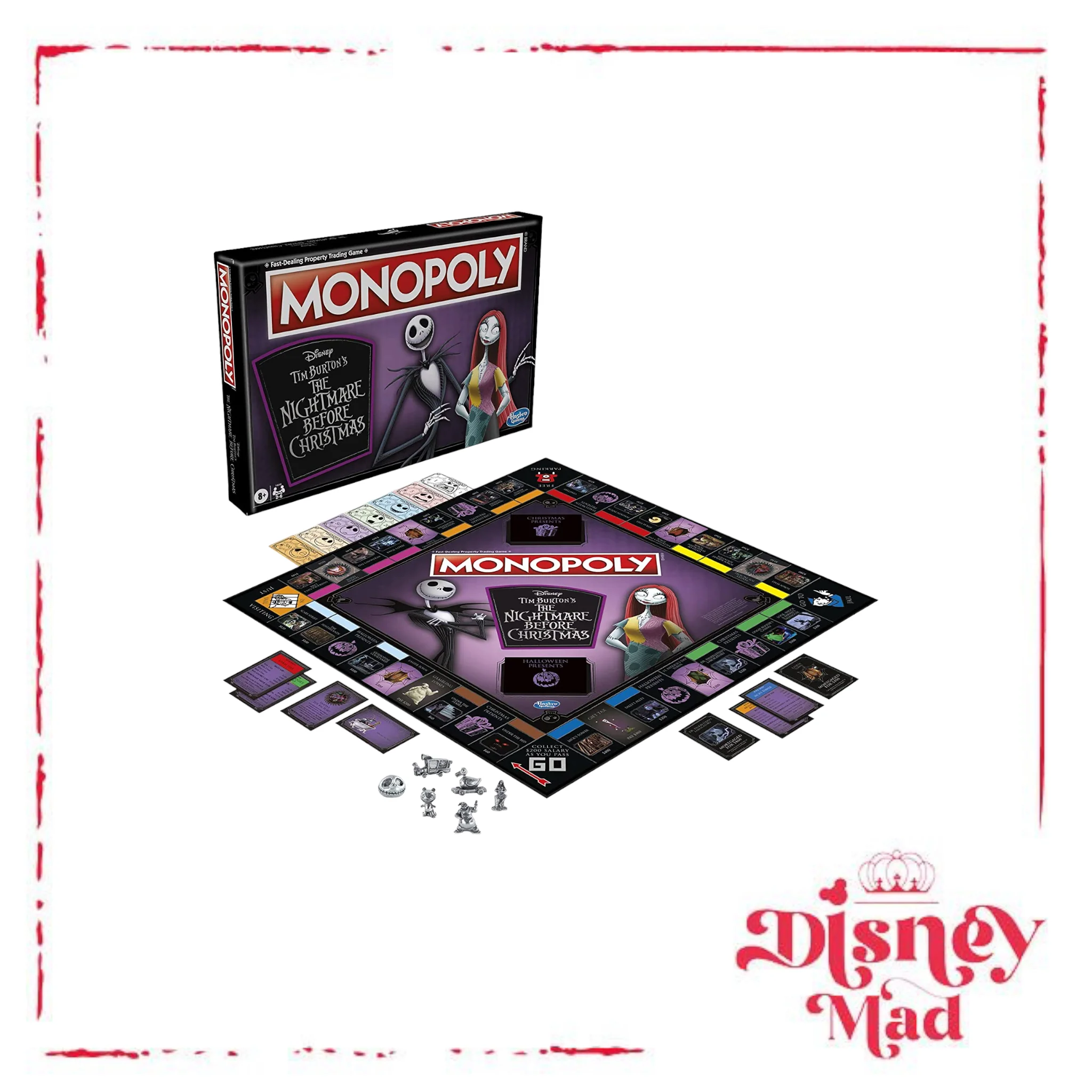 Monopoly: Disney Tim Burton's The Nightmare Before Christmas Edition Board Game, Fun Family Game - Image 4