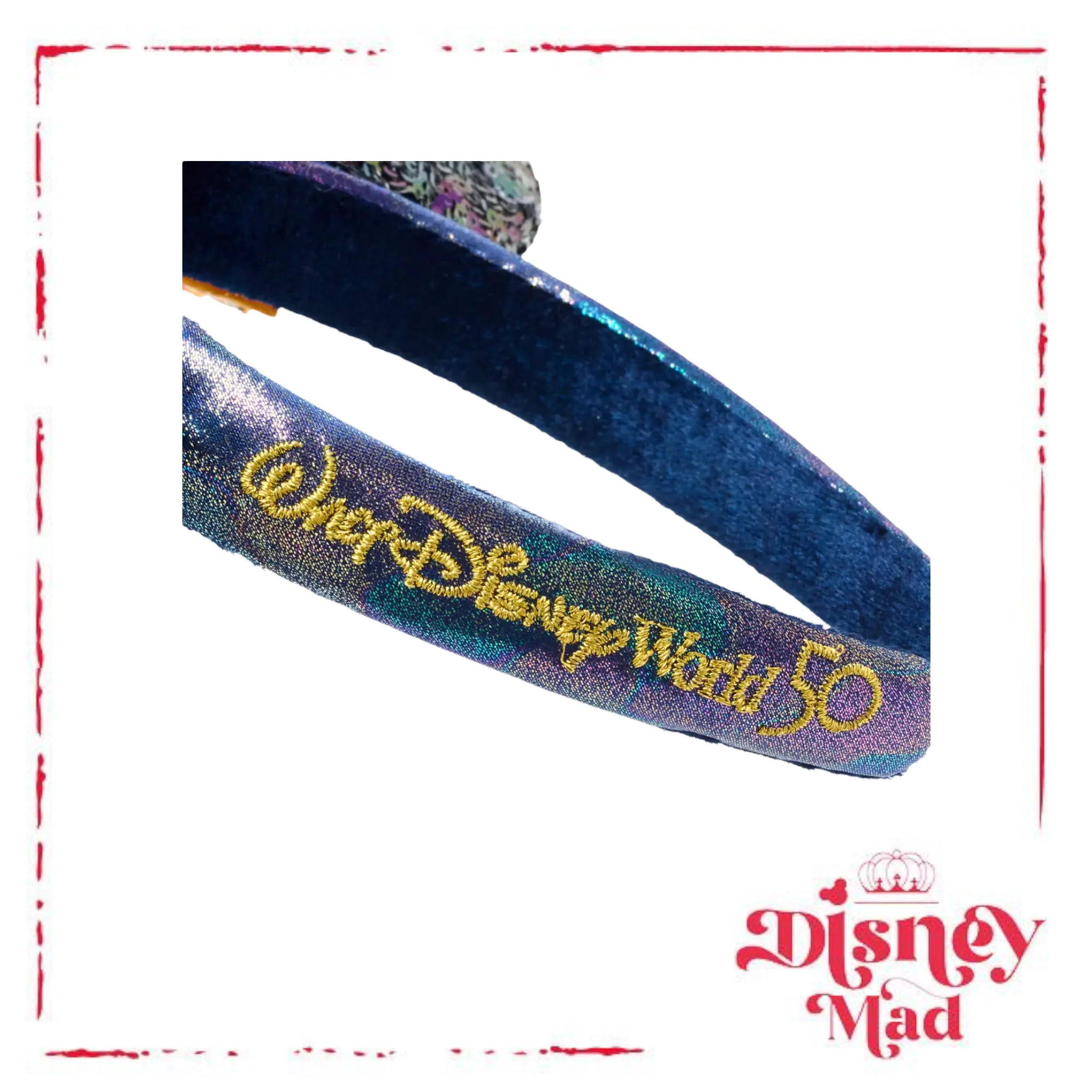 Walt Disney World 50th Anniversary Minnie Mouse Jewelled Ears Headband - Image 3